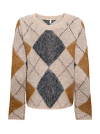 Maglione Only Noeme Beige a rombi 15378140 /Oatmeal ONLY 