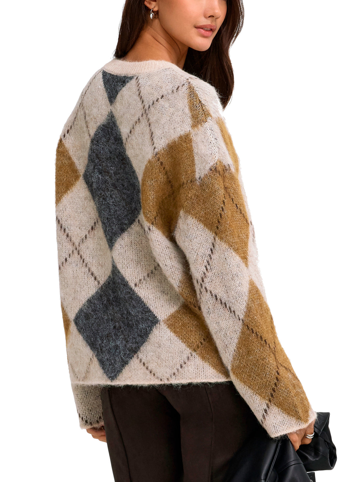 Maglione Only Noeme Beige a rombi 15378140 /Oatmeal ONLY 