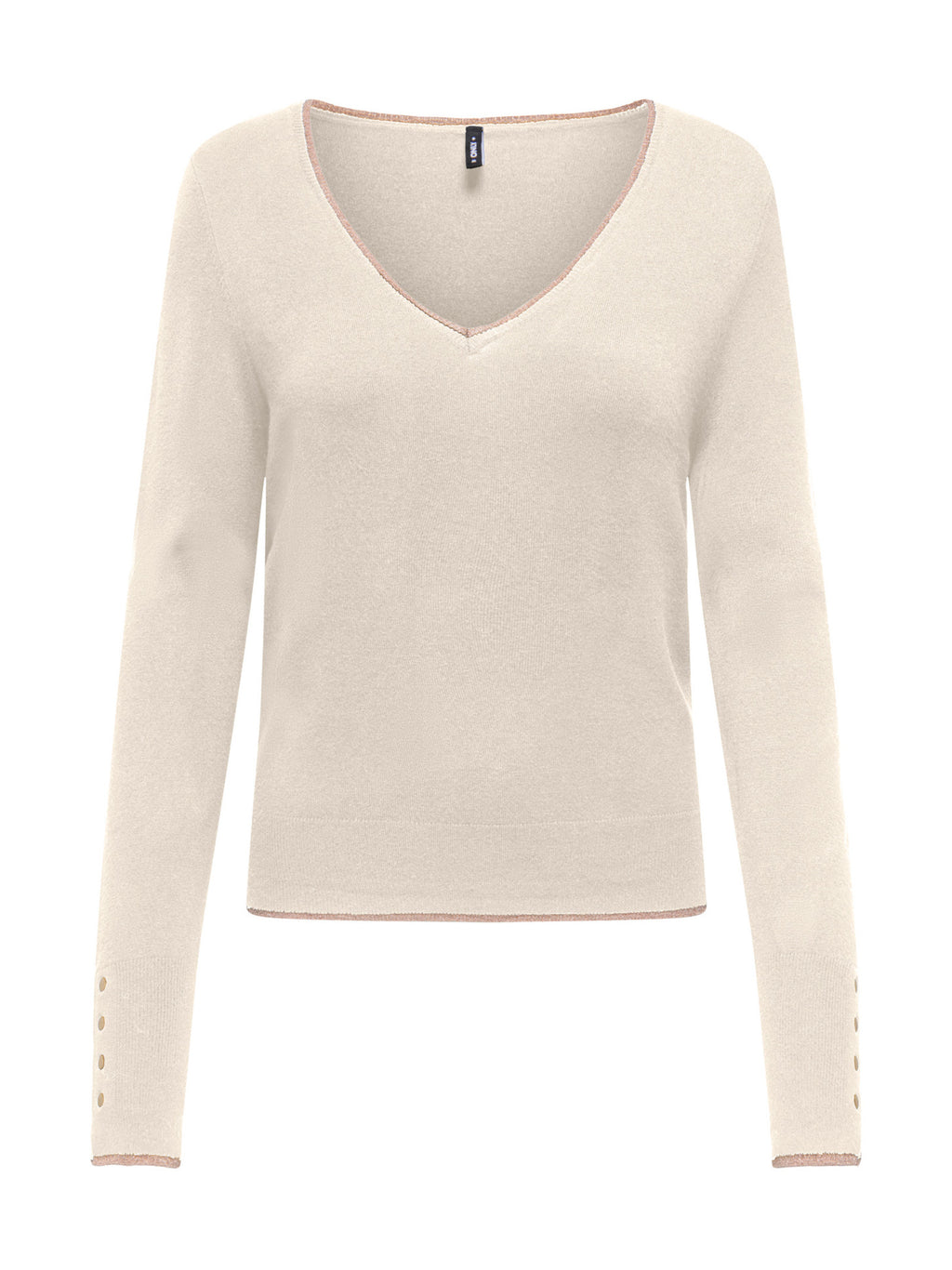 Maglia ONLY Andrea Panna con scollo a V 15378354 /Birch ONLY 