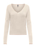 Maglia ONLY Andrea Panna con scollo a V 15378354 /Birch ONLY 