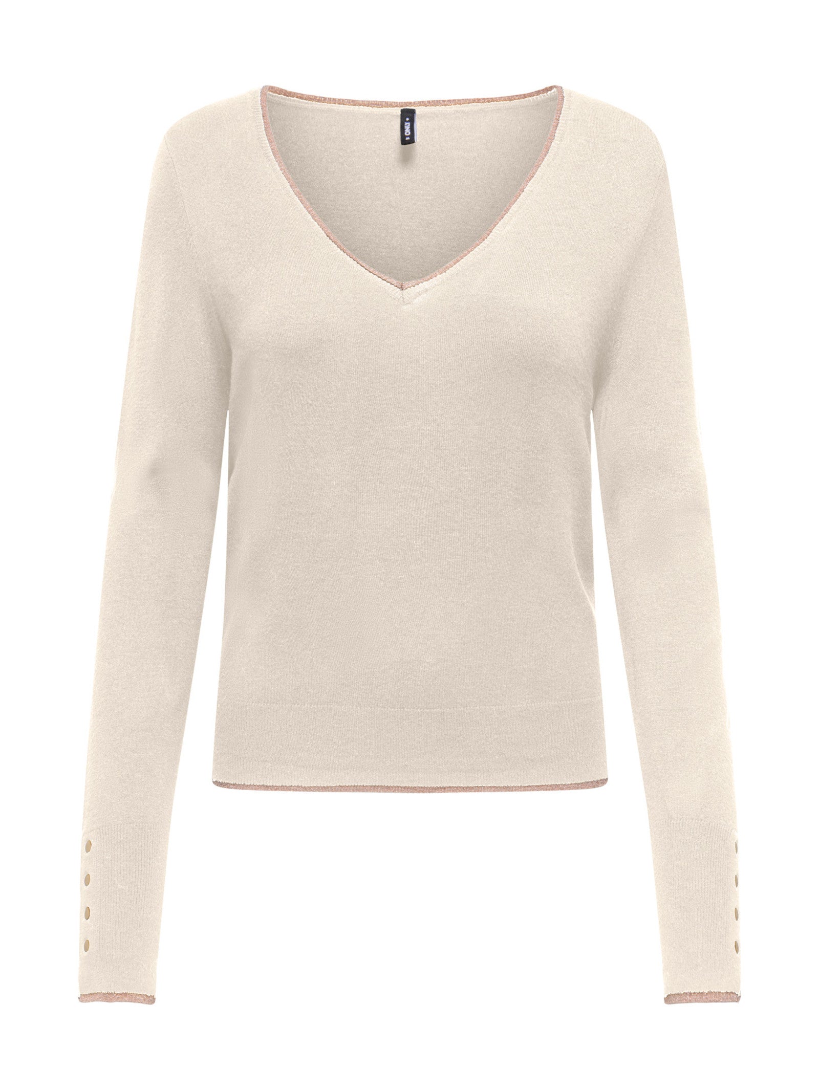 Maglia ONLY Andrea Panna con scollo a V 15378354 /Birch ONLY 
