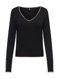 Maglia ONLY Andrea Nera con scollo a V 15378354 /Black ONLY 