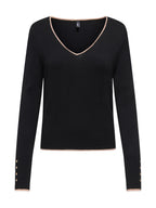 Maglia ONLY Andrea Nera con scollo a V 15378354 /Black ONLY 