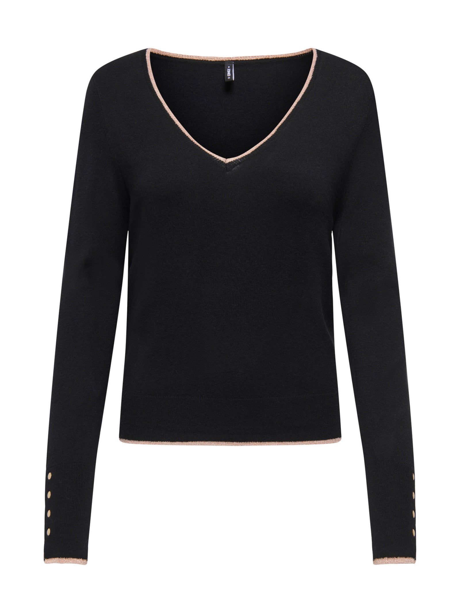 Maglia ONLY Andrea Nera con scollo a V 15378354 /Black ONLY 