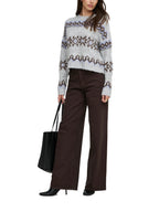 Maglia Only Stockolm Grigia con fantasia jacquard 15378501 /Light Grey Melange ONLY 
