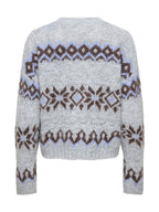 Maglia Only Stockolm Grigia con fantasia jacquard 15378501 /Light Grey Melange ONLY 