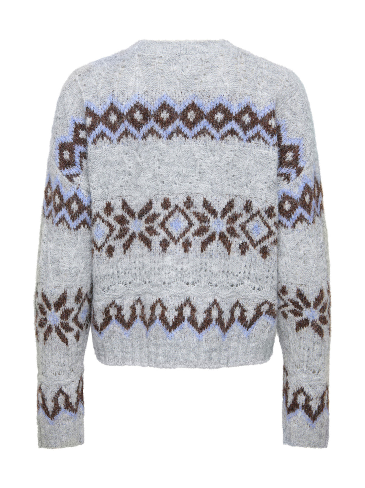 Maglia Only Stockolm Grigia con fantasia jacquard 15378501 /Light Grey Melange ONLY 