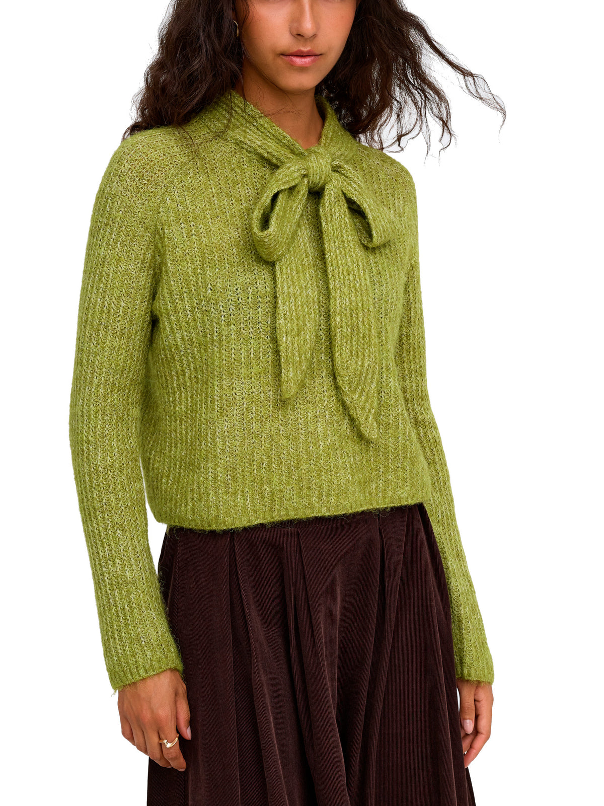 Maglia Only Kappa Verde con fiocco 15379207 /Cardamom Seed ONLY 