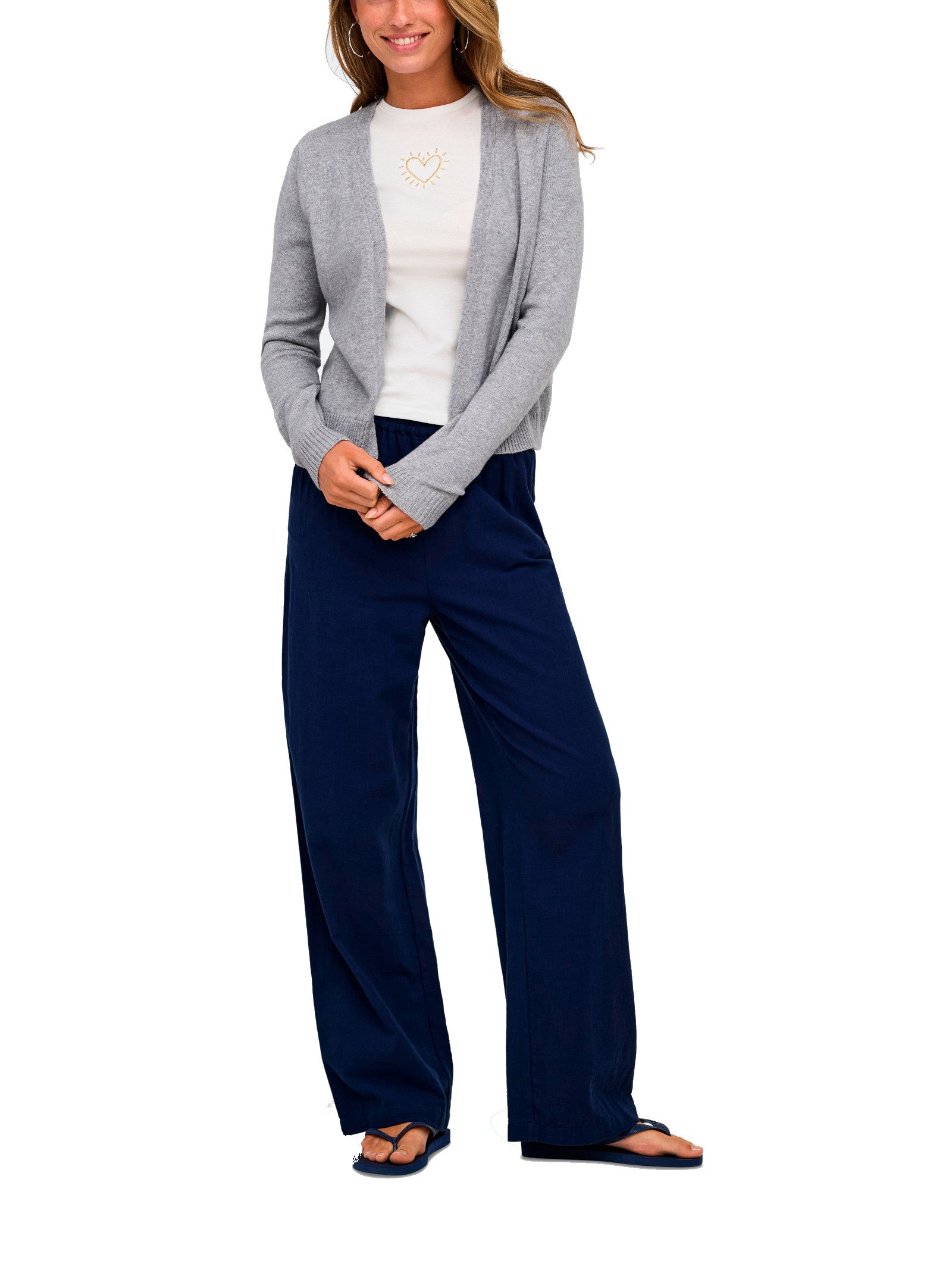 Cardigan Only Grigio Princess aperto 15379256 /Ultimate Grey ONLY 