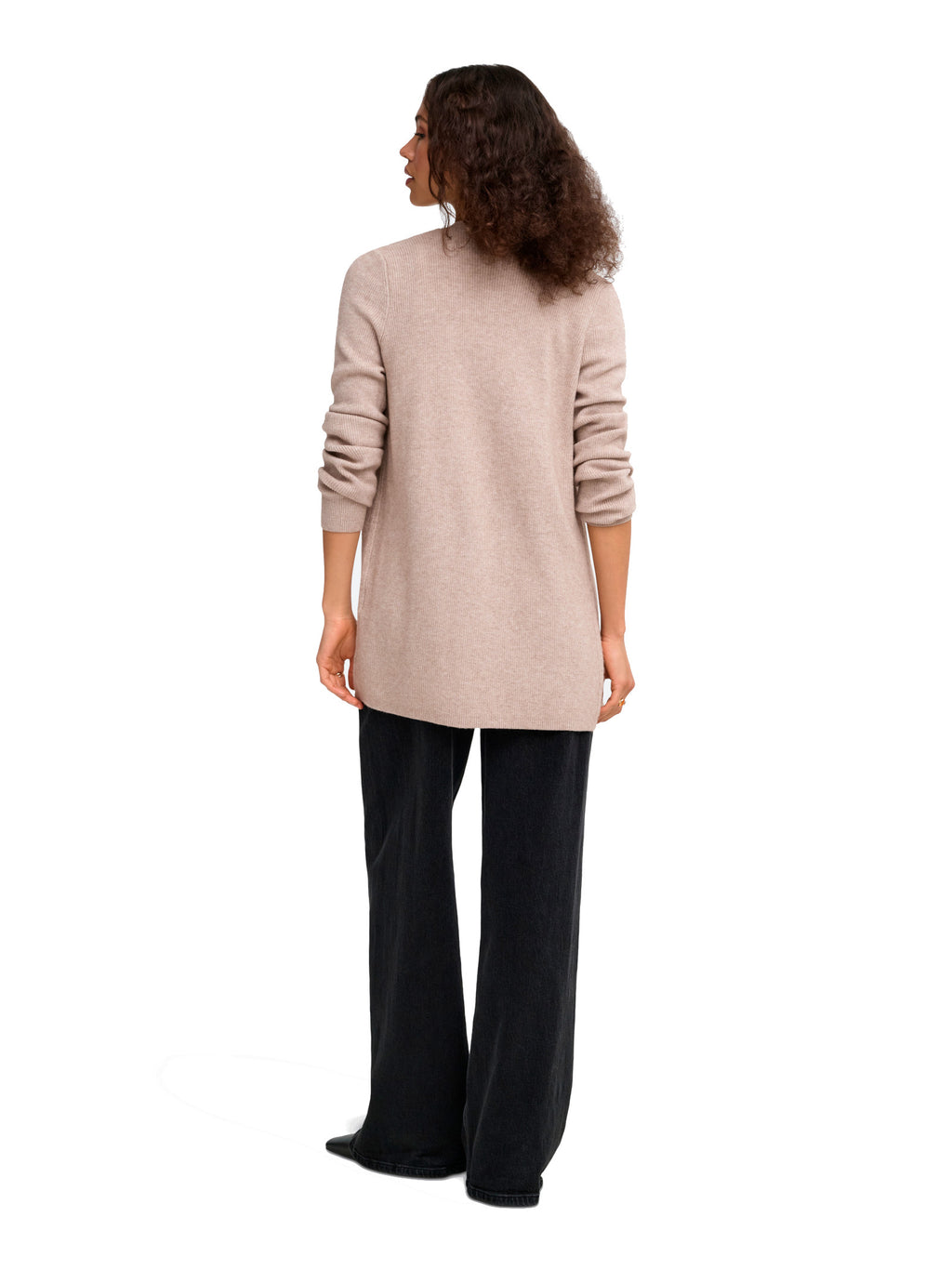Cardigan Only Mary Nero Beige sul davanti. 15379258 /Mocha Meringue ONLY 