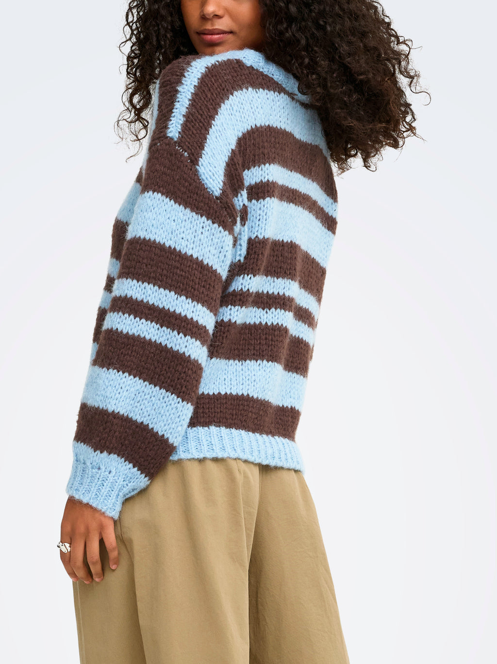 Maglia Only Nordic Celeste a righe 15379589 /Dusty Blue ONLY 