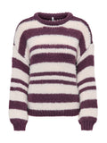 Maglia Only Nordic Bordeaux  a righe 15379589 /Plum Perfect ONLY 