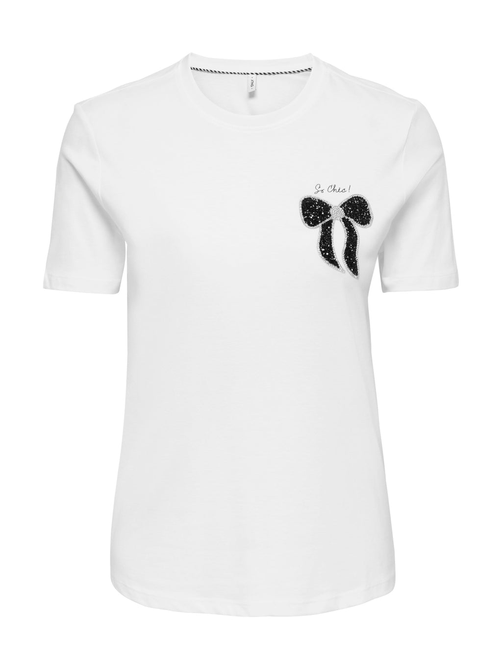 T-shirt Only Bianco Kita con fiocco 15379937 /Bright White ONLY 