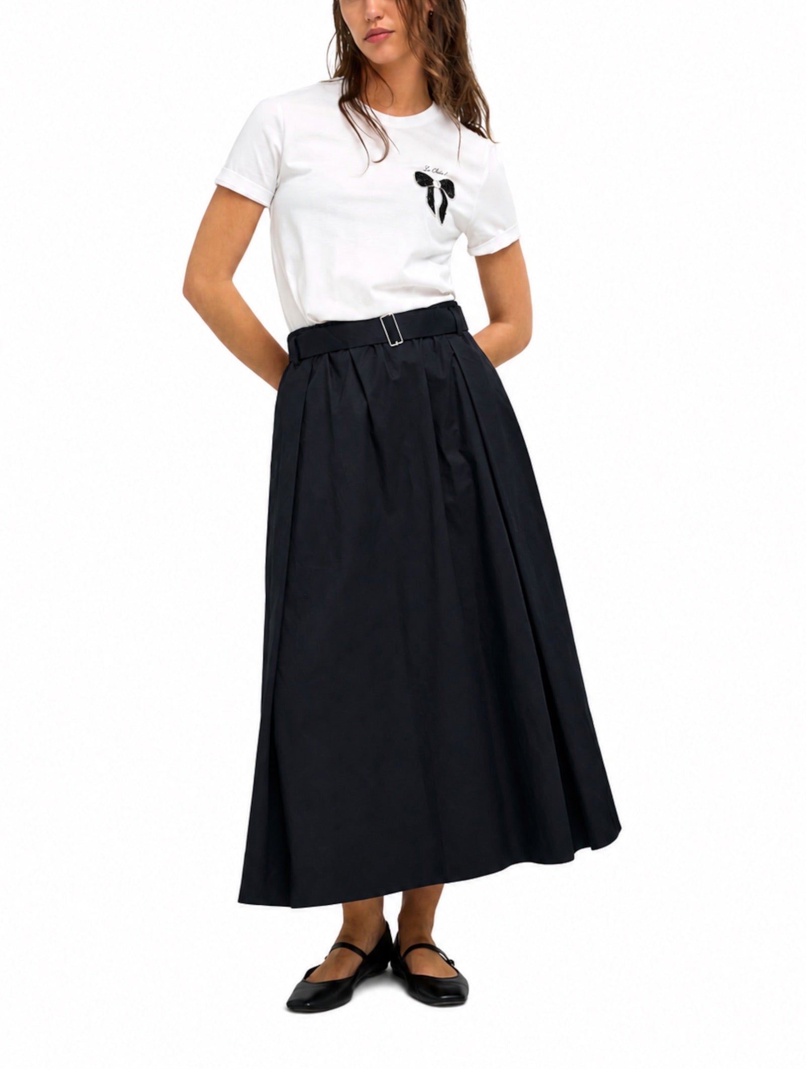 T-shirt Only Bianco Kita con fiocco 15379937 /Bright White ONLY 