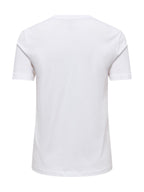 T-shirt Only Kita Bianca con fiocco 15379937 /SILVER BRIGHT WHITE ONLY 