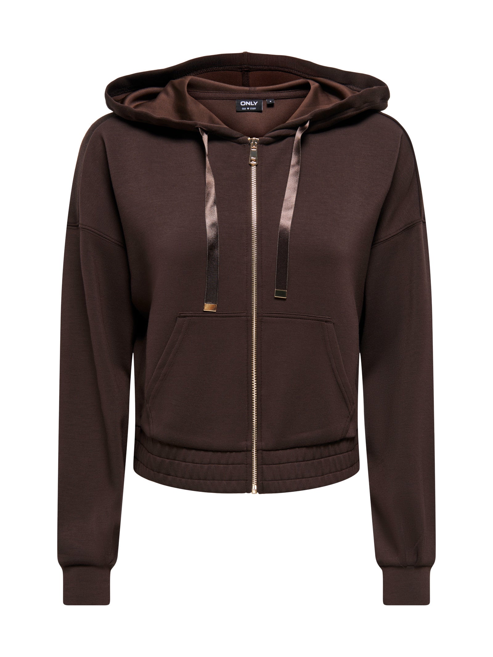 Felpa Only Mira Marrone con cappuccio 15380272 /Coffee Bean ONLY 