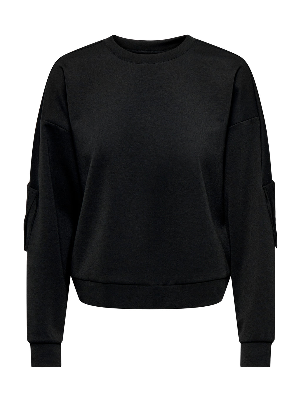 Felpa Only Alina Nero girocollo con frangie 15380310 /Black ONLY 