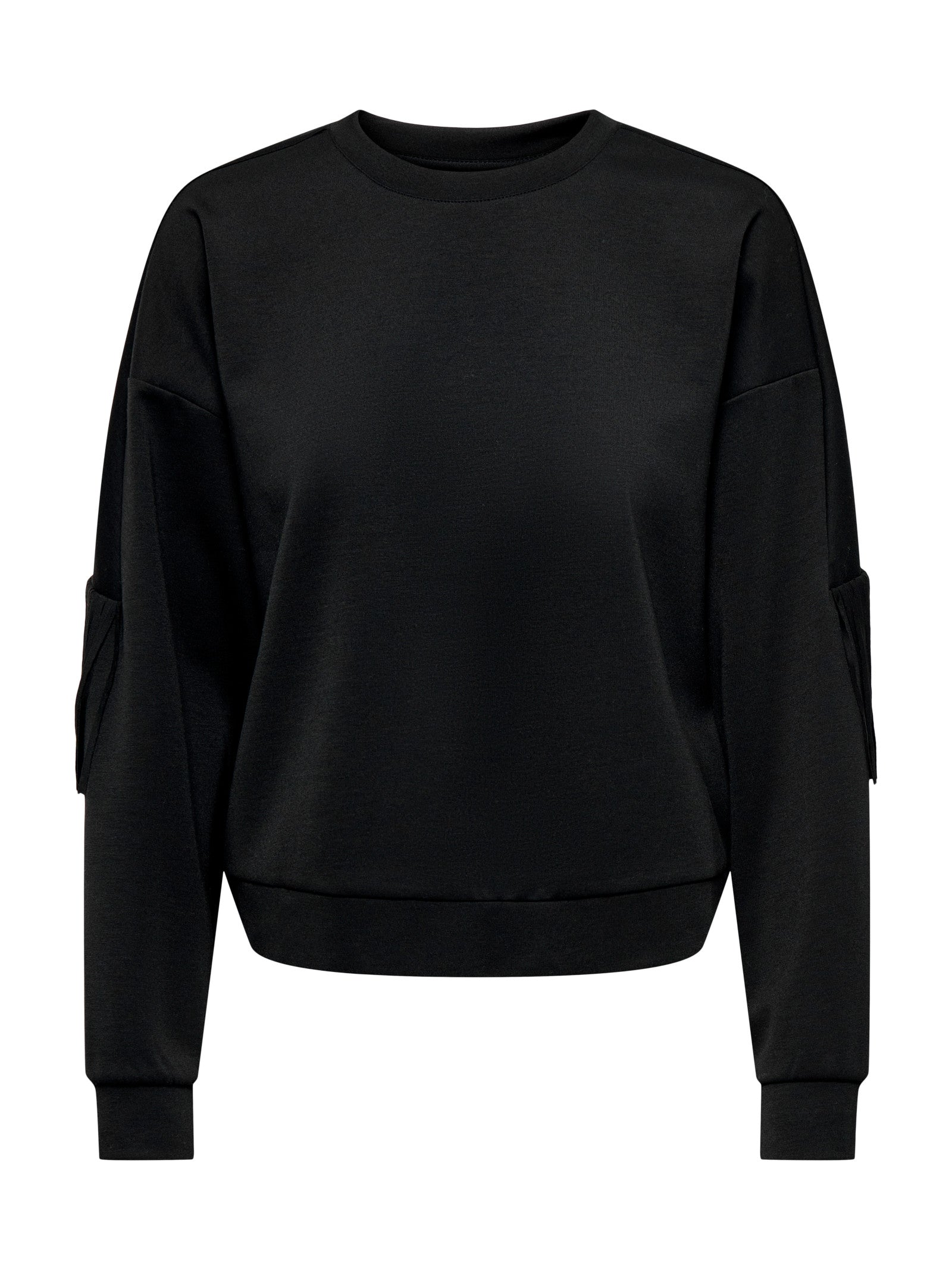 Felpa Only Alina Nero girocollo con frangie 15380310 /Black ONLY 