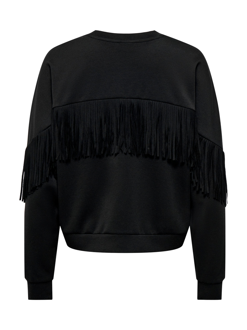 Felpa Only Alina Nero girocollo con frangie 15380310 /Black ONLY 