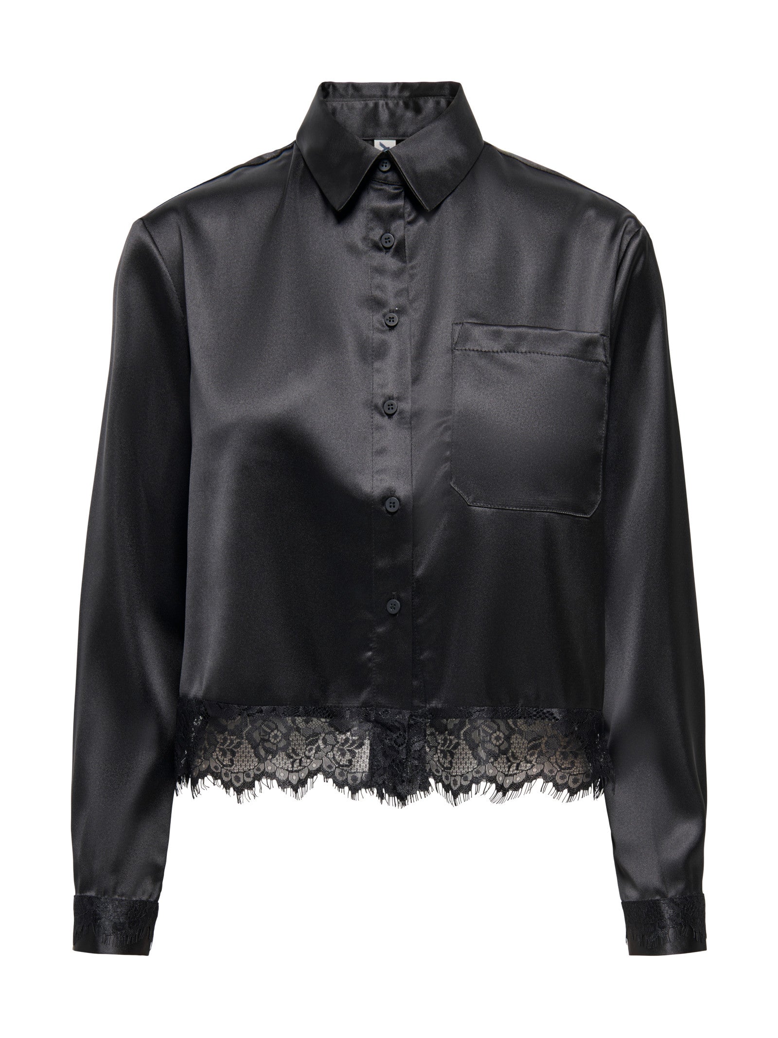 Camicia Only Indona Nera cropped in raso 15380413 /Black ONLY 