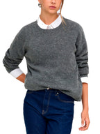 Maglia Only Olivia Grigio girocollo 15380548 /Dark Grey Melange ONLY 