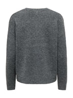 Maglia Only Olivia Grigio girocollo 15380548 /Dark Grey Melange ONLY 