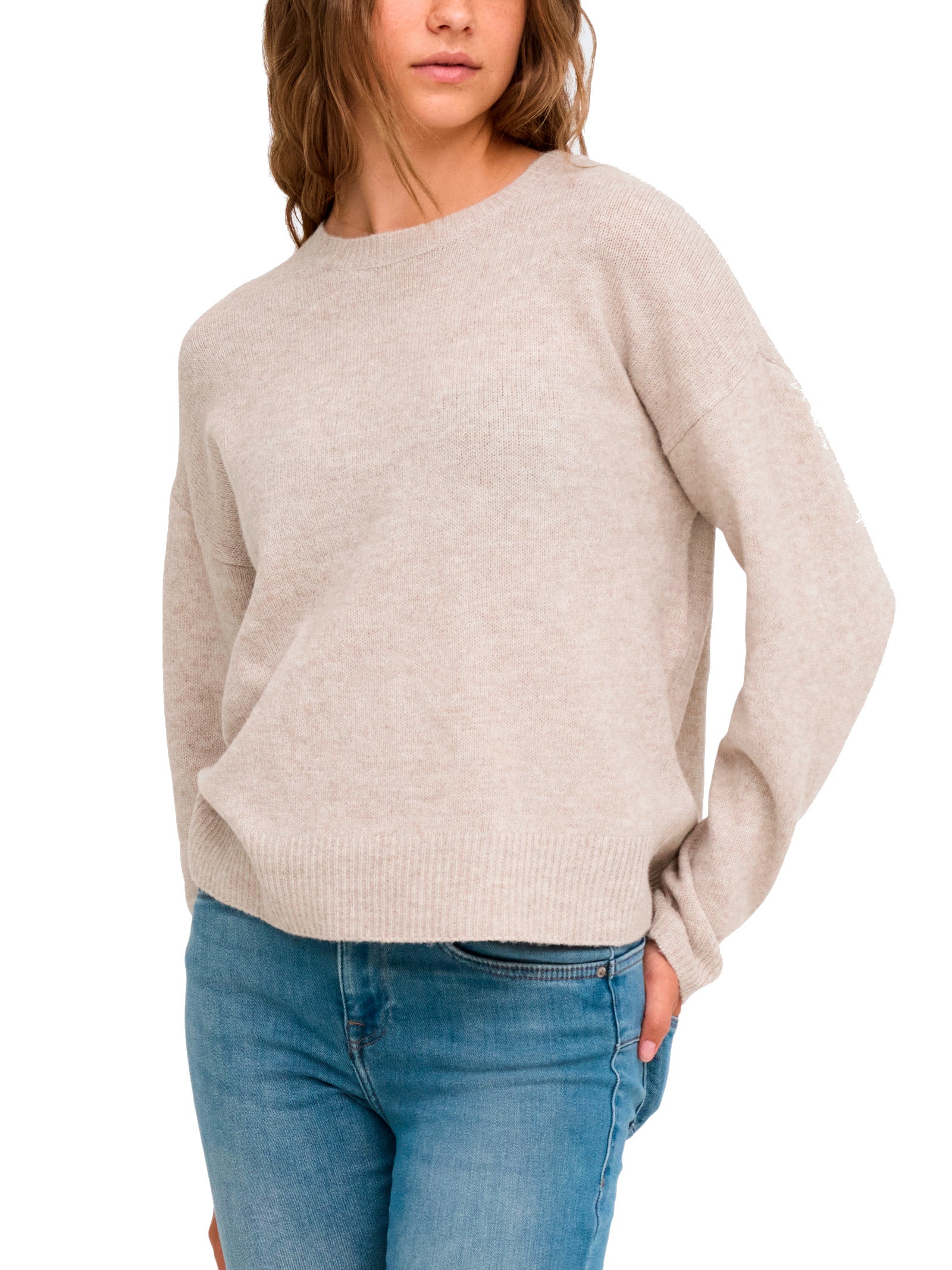 Maglia Only Olivia Beige girocollo 15380548 /Humus ONLY 