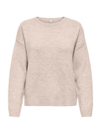 Maglia Only Olivia Beige girocollo 15380548 /Humus ONLY 