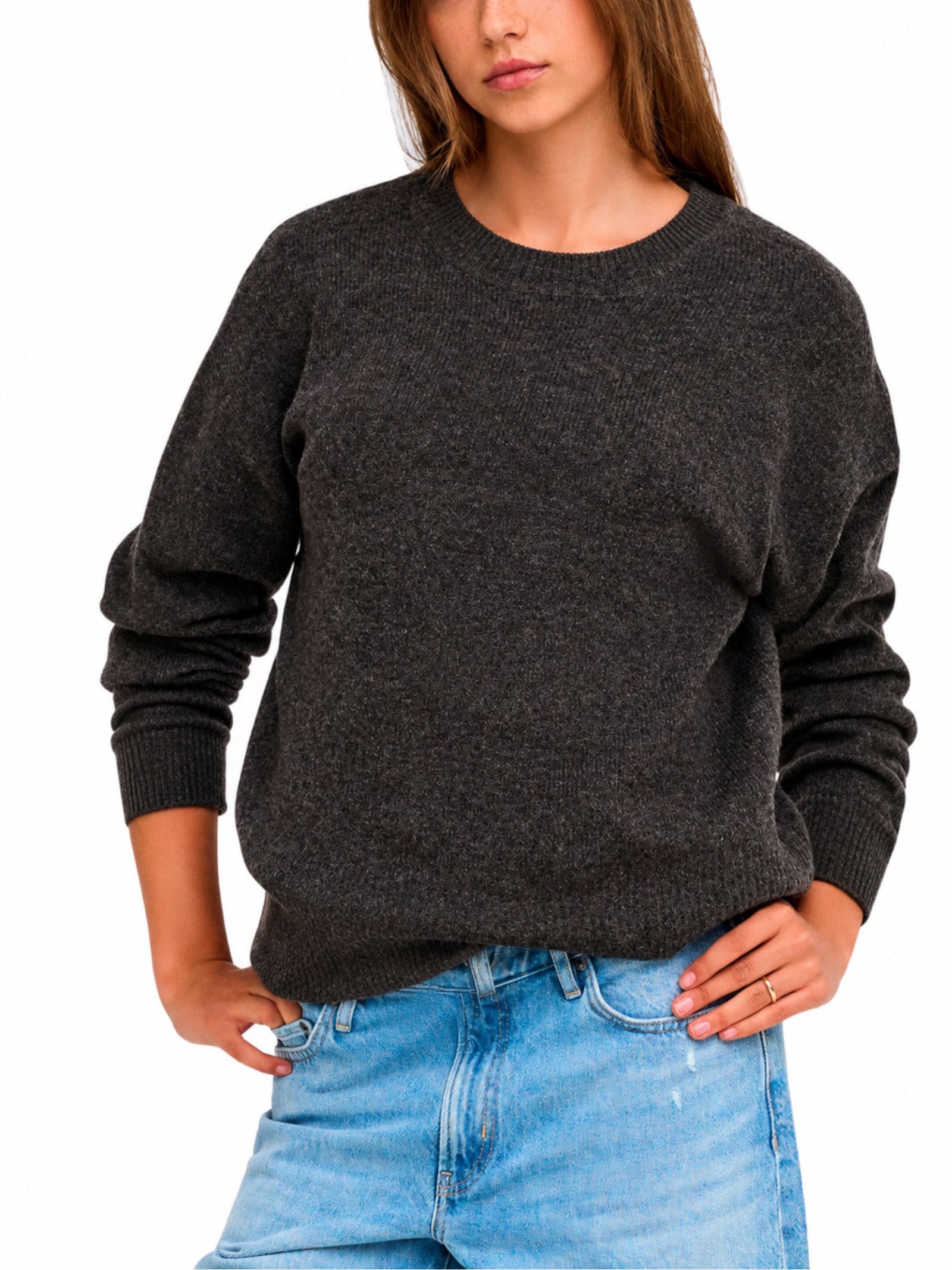 Maglia Only Olivia Marrone girocollo 15380548 /Mole ONLY 