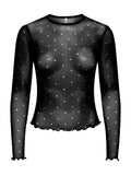 T-shirt Only Nox Nera pois in tulle 15380551 /Cloud Black ONLY 