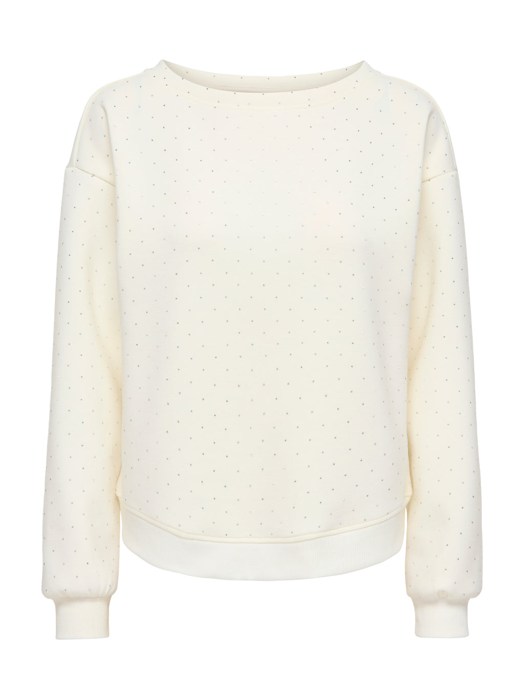 Felpa Only Scarlet Bianco con strass 15380678 /Cloud Dancer ONLY 