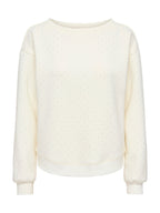 Felpa Only Scarlet Bianco con strass 15380678 /Cloud Dancer ONLY 