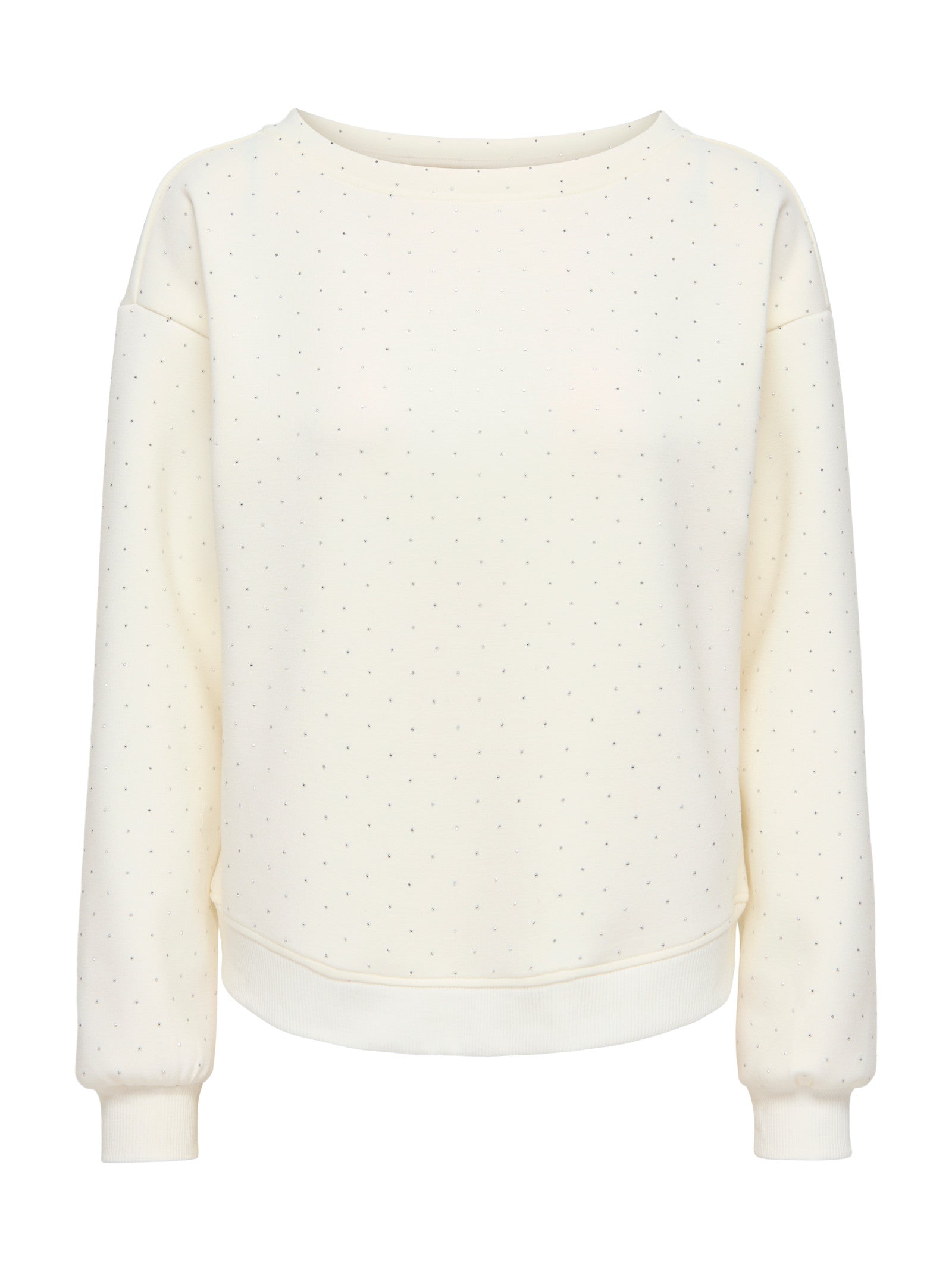 Felpa Only Scarlet Bianco con strass 15380678 /Cloud Dancer ONLY 