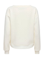 Felpa Only Scarlet Bianco con strass 15380678 /Cloud Dancer ONLY 