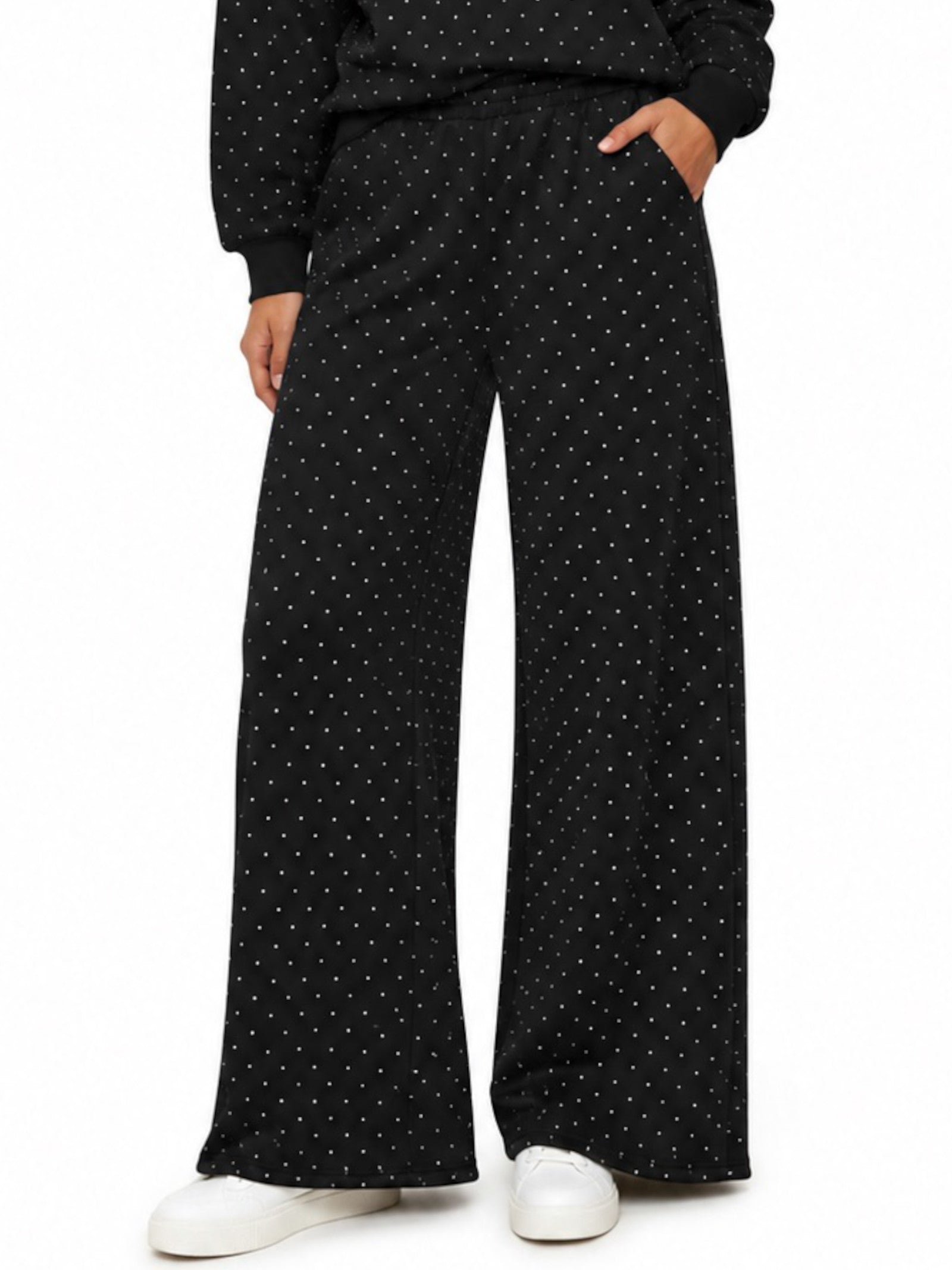 Pantalone Only Scarlet Nero in felpa con strass 15380681 /Black ONLY 