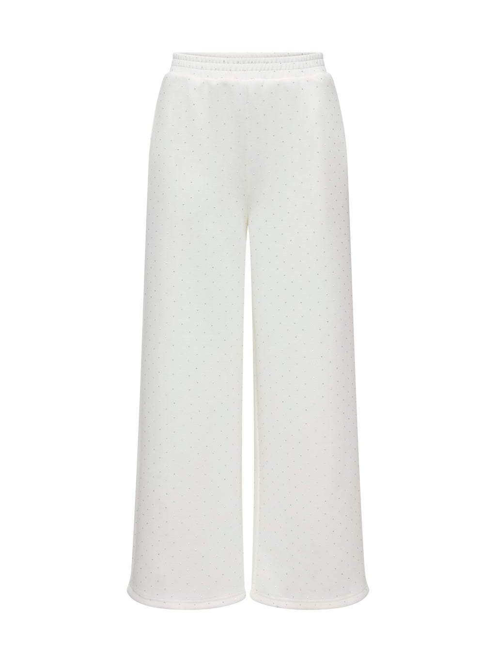 Pantalone Only Scarlet Bianco in felpa con strass<BR/> 15380681 /Cloud Dancer ONLY 