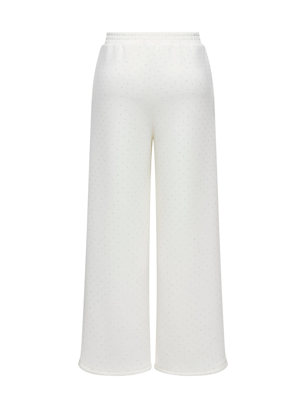 Pantalone Only Scarlet Bianco in felpa con strass<BR/> 15380681 /Cloud Dancer ONLY 