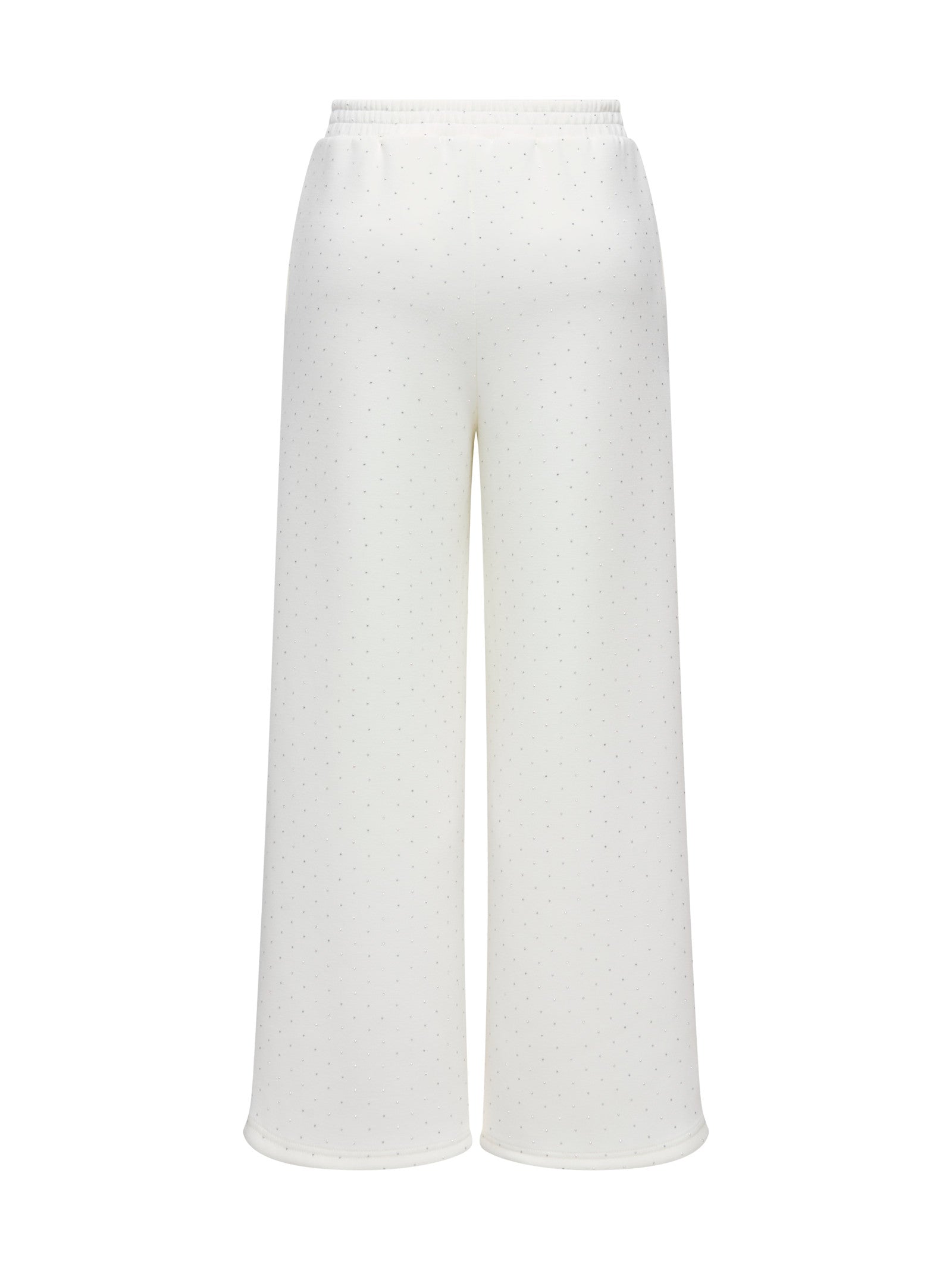 Pantalone Only Scarlet Bianco in felpa con strass<BR/> 15380681 /Cloud Dancer ONLY 