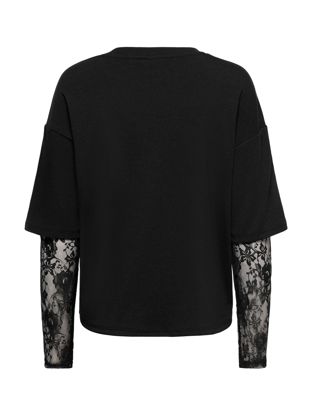 T-shirt Only Talia Nero maniche lunghe con pizzo 15381333 /Black ONLY 