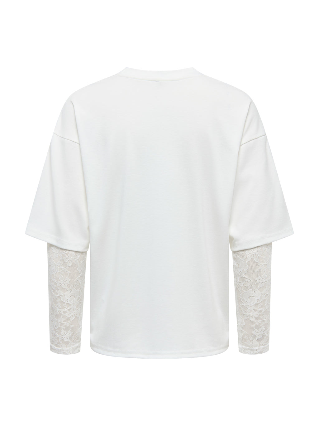 T-shirt Only Talia Bianco maniche lunghe con pizzo 15381333 /Cloud Dancer ONLY 