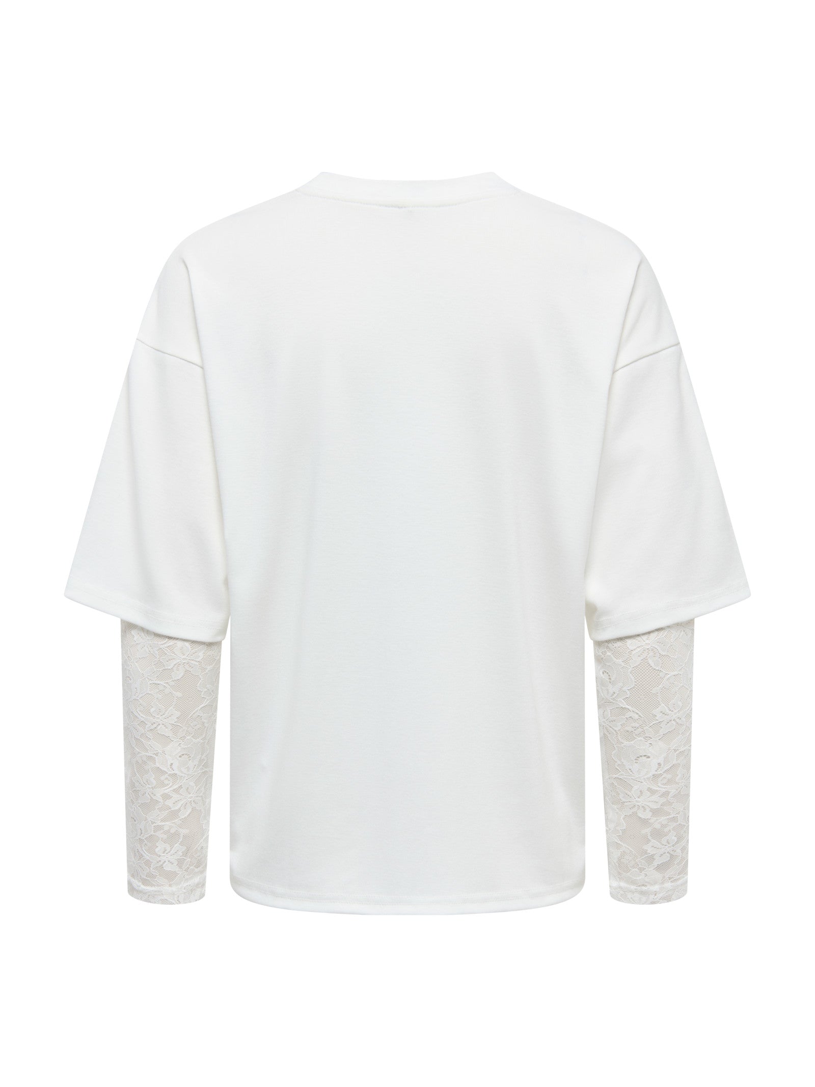 T-shirt Only Talia Bianco maniche lunghe con pizzo 15381333 /Cloud Dancer ONLY 