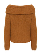 Maglia Only Maggie Arancio con ampio scollo 15381393 /Glazed Ginger ONLY 