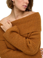 Maglia Only Maggie Arancio con ampio scollo 15381393 /Glazed Ginger ONLY 