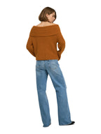 Maglia Only Maggie Arancio con ampio scollo 15381393 /Glazed Ginger ONLY 