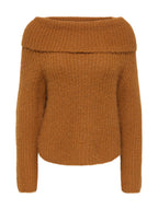 Maglia Only Maggie Arancio con ampio scollo 15381393 /Glazed Ginger ONLY 