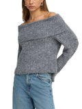 Maglia Only Maggie Grigia con ampio scollo 15381393 /Medium Grey Melange ONLY 