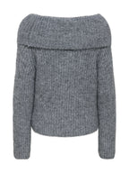 Maglia Only Maggie Grigia con ampio scollo 15381393 /Medium Grey Melange ONLY 