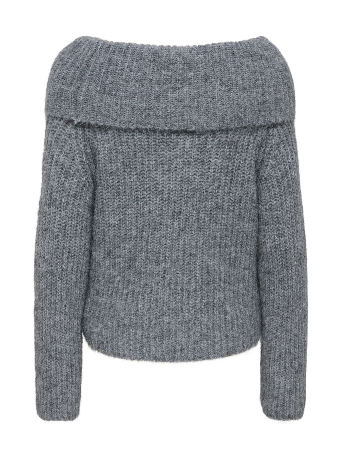 Maglia Only Maggie Grigia con ampio scollo 15381393 /Medium Grey Melange ONLY 