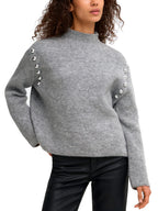 Maglia Only Selma Grigia a collo alto 15381463 /Medium Grey Melange ONLY 