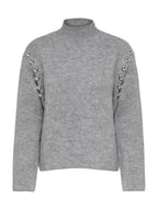 Maglia Only Selma Grigia a collo alto 15381463 /Medium Grey Melange ONLY 